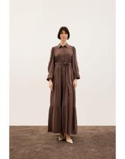 kahverengi 303897 elbise