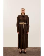 kahverengi 303894 elbise 2